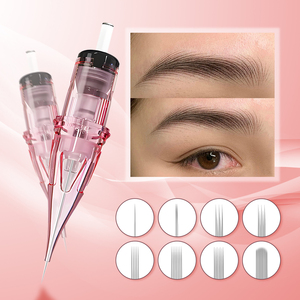 Aguja Microblading multimodelo con micropigmento para máquina PMU Aguja <span class=keywords><strong>5RS</strong></span> para pigmento híbrido - Product Image 3