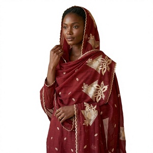 Wholesale Custom Floral Rhinestone Embroidery Breathable Elegant <b>Chiffon</b> Women Shawl Daily Wear <b>Scarf</b> Wrap Bulk - Product Image 1