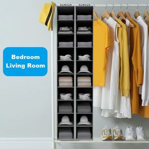 Organisateur de rangement suspendu pliable à 10 étagères en tissu non tissé, écologique et durable, grande capacité, pour armoire - Product Image 3
