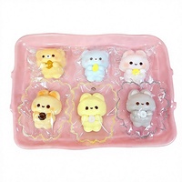 Mini jouets anti-stress en silicone à rebond lent, en forme d'animaux, avec bords ondulés, pour soulager le stress, à partir de 14 ans