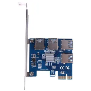 Adaptateur PCI-E 1 à 4 adaptateurs, convertisseur usb 3.0, prolongateur pcie, haute vitesse, pour fente 16x