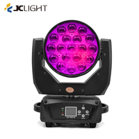 19x15W Wash Zoom a mené la lumière principale mobile 19*15W Rgbw 4In1 Zoom lumière principale mobile de lavage pour Dj Bar Disco