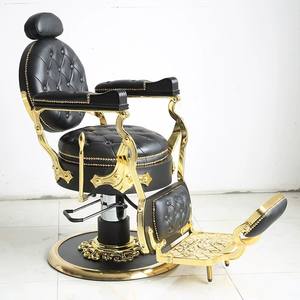 Chaise de barbier vintage à l'ancienne, réversible, style tête huilée pour hommes, en cuir synthétique, grande chaise pour coupe de cheveux et rasage de <span class=keywords><strong>barbe</strong></span> - Product Image 1