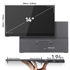 <span class=keywords><strong>14</strong></span> inch 4K xách tay IPS LCD màn hình portatil màn hình cảm ứng với màu 100% 10 điểm G + G cảm ứng backlit cho máy tính xách tay màn hình mở rộng - Product Image 5
