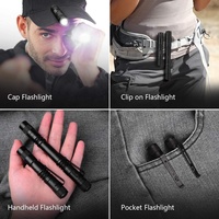Mini lampe torche LED en aluminium à piles sèches, puissante, pour extérieur, format stylo, torche de poche EDC, lampe médicale