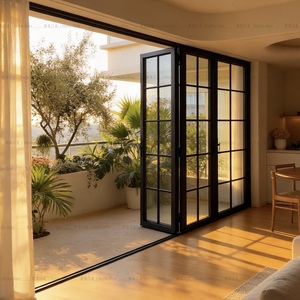 Puertas Plegables Exteriores de Aluminio con Rotura de Puente Térmico, Puertas de Acordeón para Patio y Balcón con Doble Vidrio Templado - Product Image 3