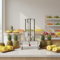Commerciële roestvrijstalen ananas schilmachine, fruit ananas schilmachine voor fruitverwerkingsbedrijven