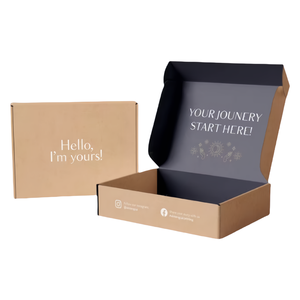 Custom Logo Logistics Shipping Cosmetic <b>Box</b> Corrugated Paper <b>Box</b> Double-sided Printing Film Covering Rigid Airplane Mailing <b>Box</b> - Product Image 2