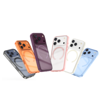 Coque de téléphone magnétique transparente brillante en gros pour iPhone 16 17 18 Pro Max avec protection de l'appareil photo, colorée, OEM ODM