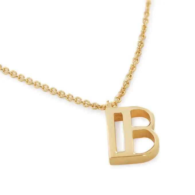 Gemnel alfabeto charms oro riciclato vermeil regalo perfetto collana iniziale