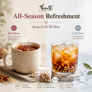 Tisane Mélangée Haricot Rouge et Graines de Coix 180g 12 Sachets de 15g Soutien Métabolique Équilibre Corporel Sans Caféine <span class=keywords><strong>Orge</strong></span> Torréfiée Bio - Product Image 3