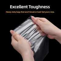 Pochette Doypack OEM en PEHD/PE transparente, biodégradable, de qualité alimentaire, recyclable, personnalisable, avec marquage à chaud, pour emballage d'eau en plastique, couleur personnalisée