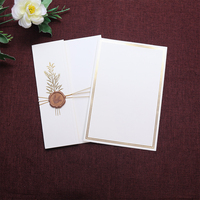 Vintage Goldfolie Hochzeitseinladungs-Set mit Hüllen, Wachssiegel, Goldschnur & Pergamenteinsatz für Hochzeitsempfang-Papeterie