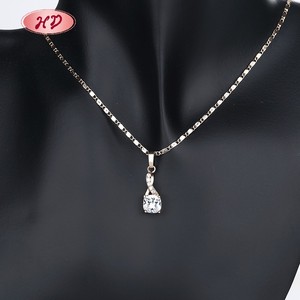 Joyería de Moda al por Mayor, MOQ <span class=keywords><strong>6</strong></span>, Conjuntos de Collar y Aretes de Oro de 18k con Circonita Blanca para Mujer/Unisex, Día de San Valentín, Oficina - Product Image 3