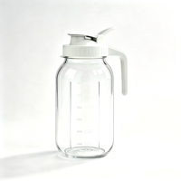 Offre Spéciale : Carafe en Verre de 64 oz avec Filtre et Couvercle, Pichet à Eau de 2 Litres pour Café Infusé à Froid, Thé Glacé, Jus – Qualité Alimentaire, Compatible Lave-Vaisselle