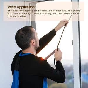 شريط عازل من المطاط النتريلي QY مقاس 6 مم (0.24 بوصة) × 4 أمتار (13.12 قدم) - شريط عازل صلب مقاوم للعوامل الجوية يقلل الضوضاء والصدمات والاحتكاك وقابل للقطع - Product Image 5