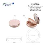 OEM Compact ABS + AS Conteneur à Poudre Miroir Vente en Gros Cosmétiques Emballage Recyclable En Plastique Poudre Pressée Cas Sérigraphie