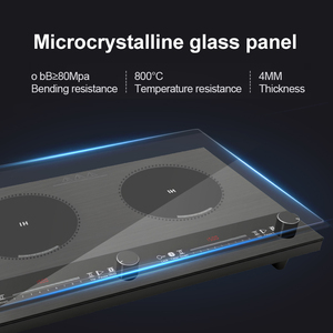 Placa de Inducción Eléctrica Integrada de Nuevo Diseño para Cocina, 110V 1500W, 2 Hornillas con Función de Olla Caliente y Panel de Vidrio de Grado Superior - Product Image 5
