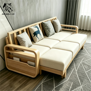 Fábrica de muebles, los más baratos, personalizables, en stock, envío inmediato, sofá estilo tronco, nuevo diseño, muebles de sala de estar, sofá de madera y tela - Product Image 1