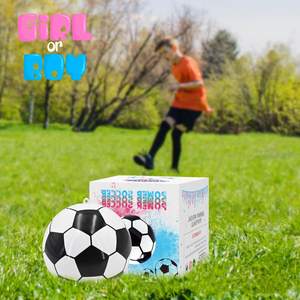 Balón de Fútbol para Revelación de Género, Polvo de Maíz Rosa y Azul, para Baby Shower, Fiesta Temática Deportiva, Anuncio de Nacimiento, Balón Explosivo - Product Image 2