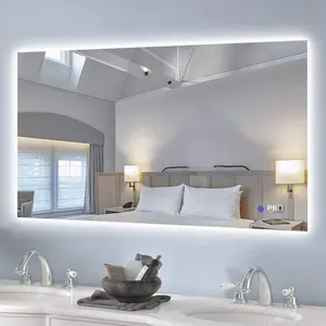 <span class=keywords><strong>Espejo</strong></span> LED <span class=keywords><strong>redondo</strong></span> moderno con iluminación retroiluminada, <span class=keywords><strong>espejo</strong></span> de maquillaje inteligente para el hogar, Hotel, decoración Rectangular de muebles de baño - Product Image 1