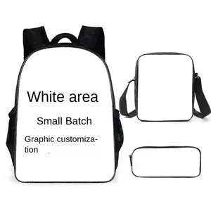 กระเป๋าเป้สะพายหลังแบบ3 In 1สำหรับเด็ก,กระเป๋าใส่ดินสอพร้อมกระเป๋าอาหารกลางวันถุงใส่อาหารกลางวันแบบ DIY