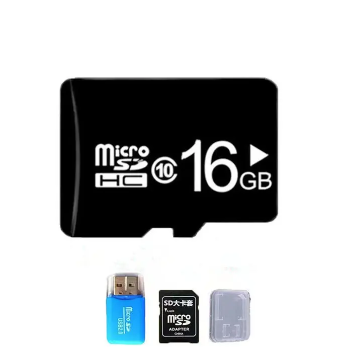 High Capacity Fast Speed MicroSD Memory SD TF Flash Card 16GB Data Storage for Photos Videos