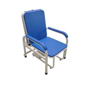 Silla de apoyo médica Ke Ming, silla plegable reclinable para hospital, hogar u oficina, de uso individual, con estructura metálica, color azul. - Product Image 5
