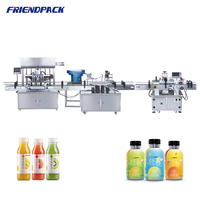 Friendpack Automatische Vulfles-, Dop-, Etiketteer- en Productielijn voor Cosmetica, Detergent, Sap, Tomatenpuree en Vloeistoffen