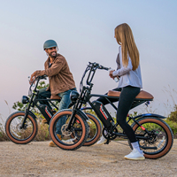 Vélo électrique longue portée 55 miles 48V 15.6Ah avec double suspension et pneus larges pour adultes