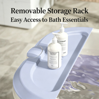 Baignoire Bébé Pliable Luxe en Plastique, Grande Taille, Autoportante, pour Spa et Bain de Bébé