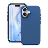 Casing ponsel warna kustom silikon cair lembut fleksibel antijatuh tahan guncangan untuk iPhone 17 air Pro Max