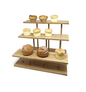 Bamboo Donut Wall & Stand Display Tabletop Pegboard & Pedestal para dulces, Donuts, Pretzels, Cupcakes, Postres - Product Image 6