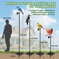 Kit de poteau pour mangeoire à oiseaux JH-Mech ODM, robuste, résistant à la rouille, facile à installer, en acier au carbone noir complet