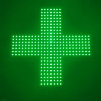 Panneau publicitaire 30x30CM avec base en aluminium, boîte lumineuse LED haute luminosité, faible consommation, modèle suspendu pour porte vitrée de pharmacie