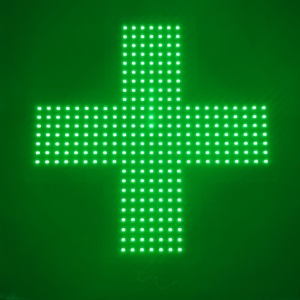Panel publicitario <span class=keywords><strong>de</strong></span> 30x30 cm con base <span class=keywords><strong>de</strong></span> aluminio, caja <span class=keywords><strong>de</strong></span> luz LED <span class=keywords><strong>de</strong></span> alto brillo, bajo consumo, modelo colgante para puerta <span class=keywords><strong>de</strong></span> vidrio <span class=keywords><strong>de</strong></span> <span class=keywords><strong>farmacia</strong></span>. - Product Image 1