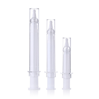 Flacon-seringue cosmétique jetable sans air en plastique blanc pour crème et sérum visage et yeux, 5 ml, 10 ml, 15 ml