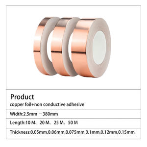 Cinta de Cobre Dorado Autoadhesiva/Conductora Eléctrica Tino DN-<span class=keywords><strong>CA</strong></span> - 50M de Longitud, Resistente al Calor, Blindaje EMI para Electrónica - Product Image 3