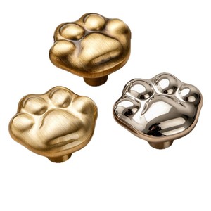 Tirador de latón con diseño de pata de gato para muebles, pomos de cajón, accesorio para armario de zapatos, ideal para habitación infantil - Product Image 1