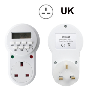 Euro UK US <span class=keywords><strong>Plug</strong></span> Digital Semanal Programable Enchufe de pared eléctrico Toma de corriente Temporizador Interruptor Salida Reloj de tiempo 220V/110V - Product Image 6