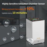 Detektor Radon untuk Penggunaan Dalam Ruangan Bersertifikasi CE Portabel Alarm Suara dan Visual Layar LCD Berwarna Sentuh Sensor Ruang Ionisasi