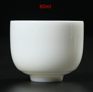 Service à thé Kung Fu en céramique exquise, tasses de maître en jade de graisse de mouton, tasses professionnelles pour la dégustation du thé chinois, cadeau en <span class=keywords><strong>Blanc</strong></span> de Chine - Product Image 4