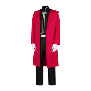 Costume di Halloween Anime Fullmetal Alchemist Cosplay Edward Elric Outfit Rosso o Parrucca Bionda AOKG-146 - Product Image 6