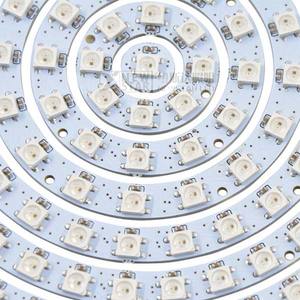 WS2812 Anneau <span class=keywords><strong>LED</strong></span> adressable DC24V 1-241LEDs Noir/Blanc PCB 5050 <span class=keywords><strong>RGB</strong></span> Pixel Light pour DIY Robotics & Smart Decor - Product Image 5