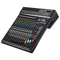 Console de mixage de musique à 16 canaux directe d'usine Mélangeur de puissance Mélangeur audio avec alimentation fantôme Usb et 48V