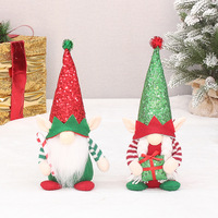 Nouvel Arrivage : Ornement de Noël en tissu à paillettes en forme de chapeau d'elfe avec oreilles, Fournitures de décoration de Noël pour la présentation de scènes de maison