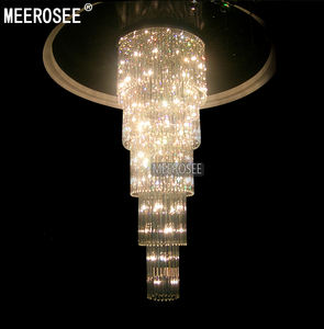 MEEROSEE Moderne Long Plafonnier <span class=keywords><strong>G9</strong></span> Verre Lustres de cristal Éclairage de luxe Lampe d'escalier Lamparas de Techo MD2219 - Product Image 1