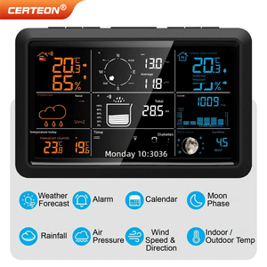 WS500 estacion meteorologica 5 en 1 inalambrica sensor solar exterior bateria pantalla interior exterior viento lluvia estacion - Product Image 2