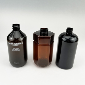 Cá Nhân Hóa 500Ml 100% RPET Chai Rõ Ràng Amber Chai Dầu Gội Đầu Rpet Chai - Product Image 3