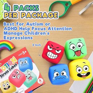 Personalized Slow Rising Squishy <b>Squeeze</b> Cube Stress <b>Balls</b> Fidget Toys for Kids 5 to 7 Years PU Material Unisex - Product Image 3
